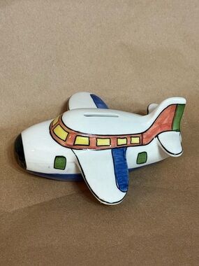 Andrea by Sadek Ceramic Plane Coin Bank